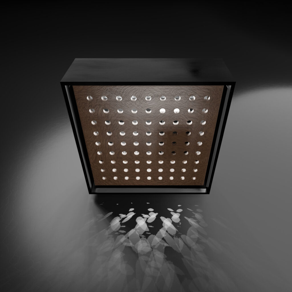 lampa 1 czarna front drewno